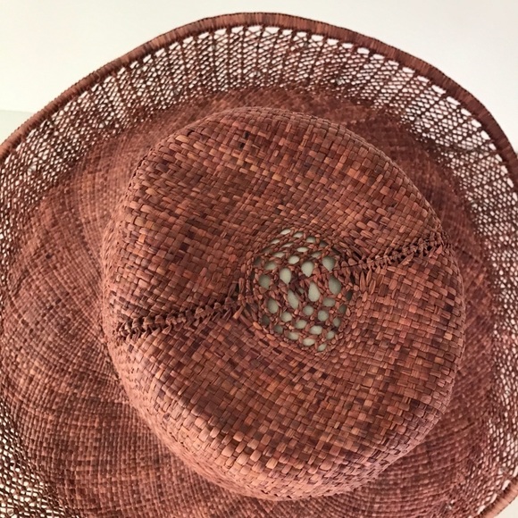 Hand Woven Brazillian Purple Straw Hat Beach Sun‎ main image 2
